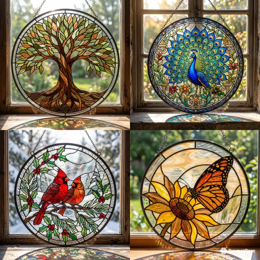 Stained Glass Suncatcher Art