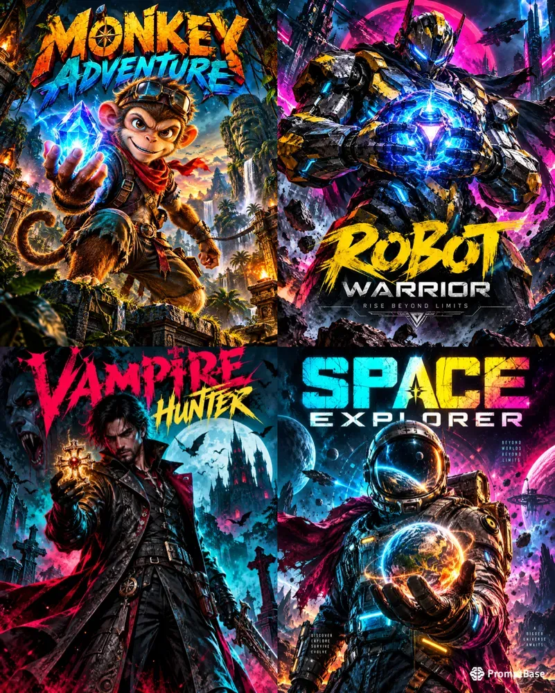 Cinematic Game Character Posters