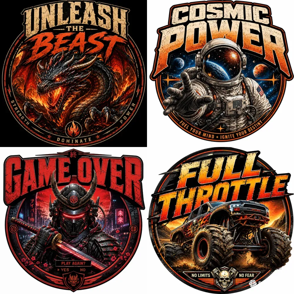 Epic Badge Logo Tshirt Design Generator
