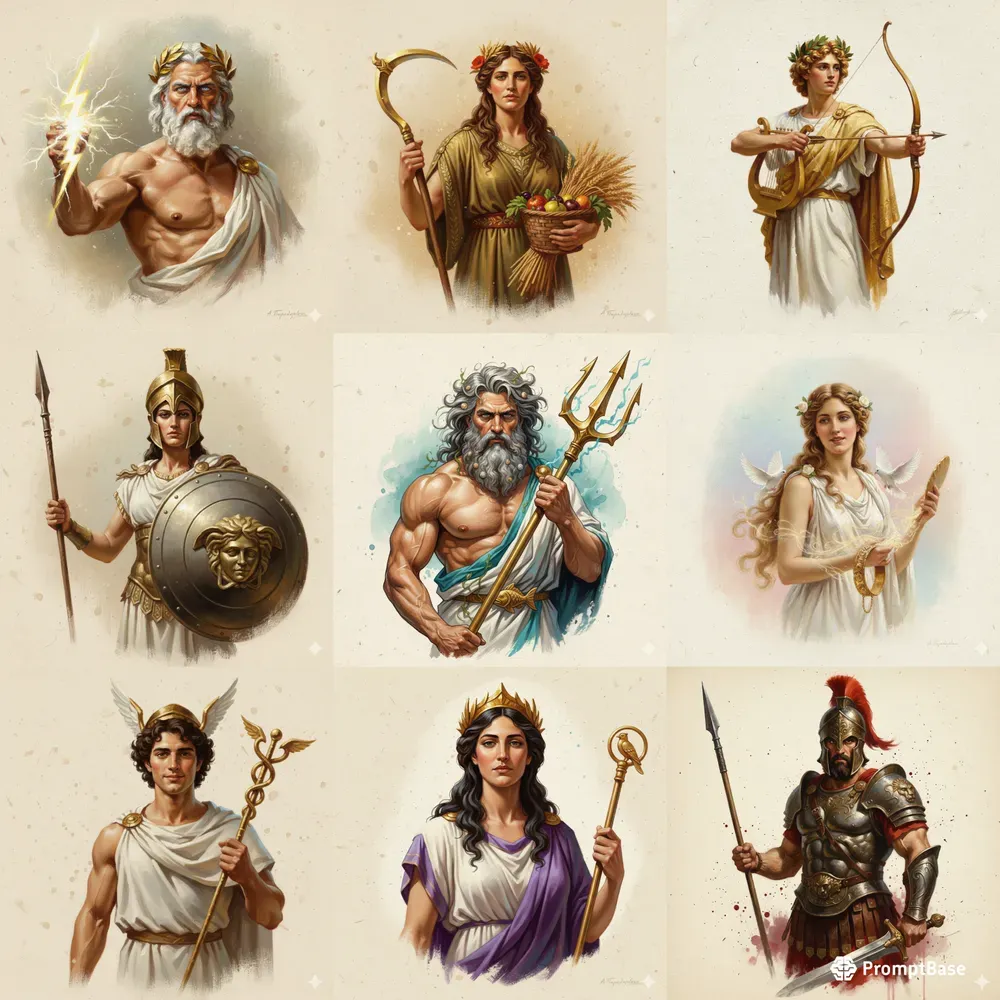 Epic Greek Gods Oil Paintings