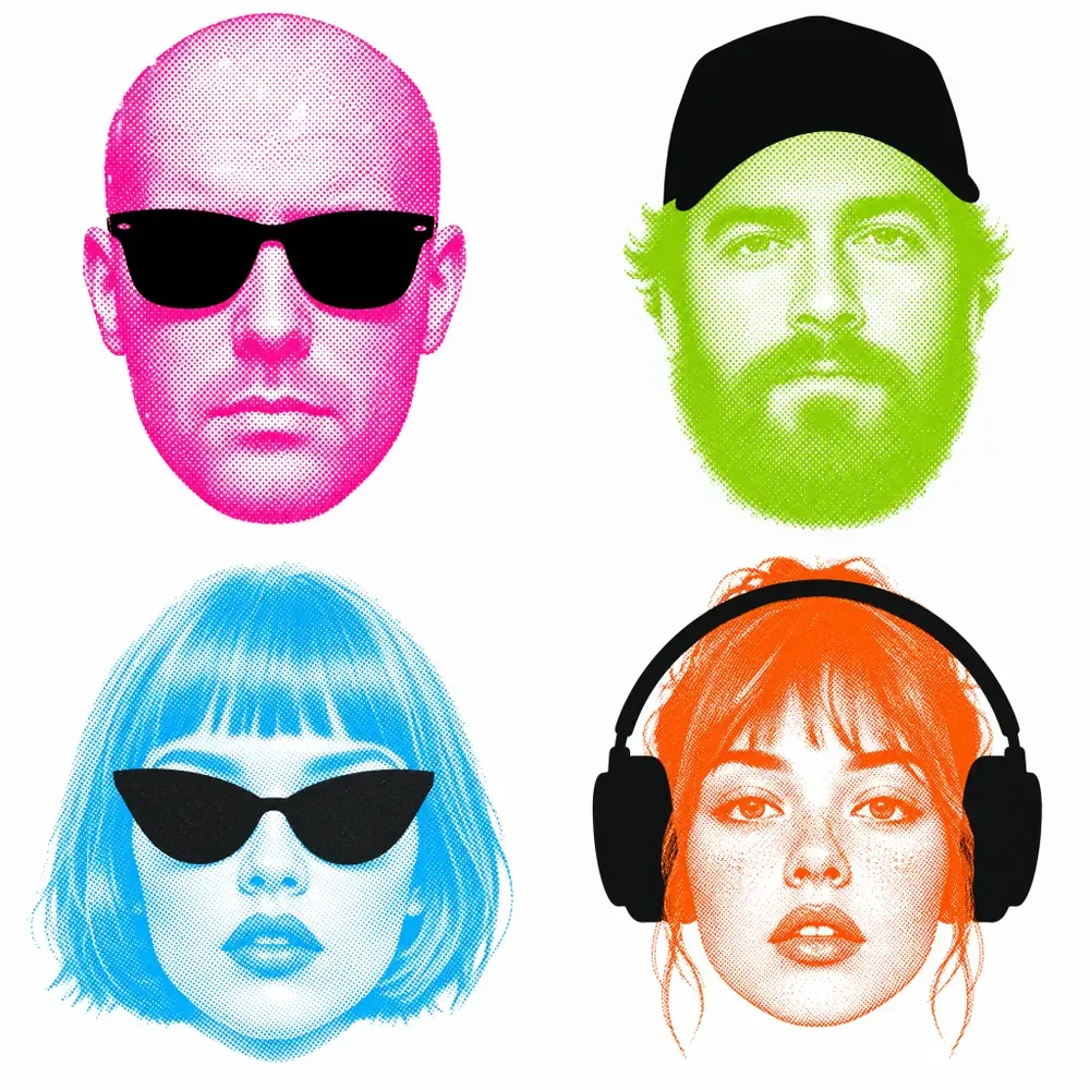 Pop Art Silkscreen Technique Portraits