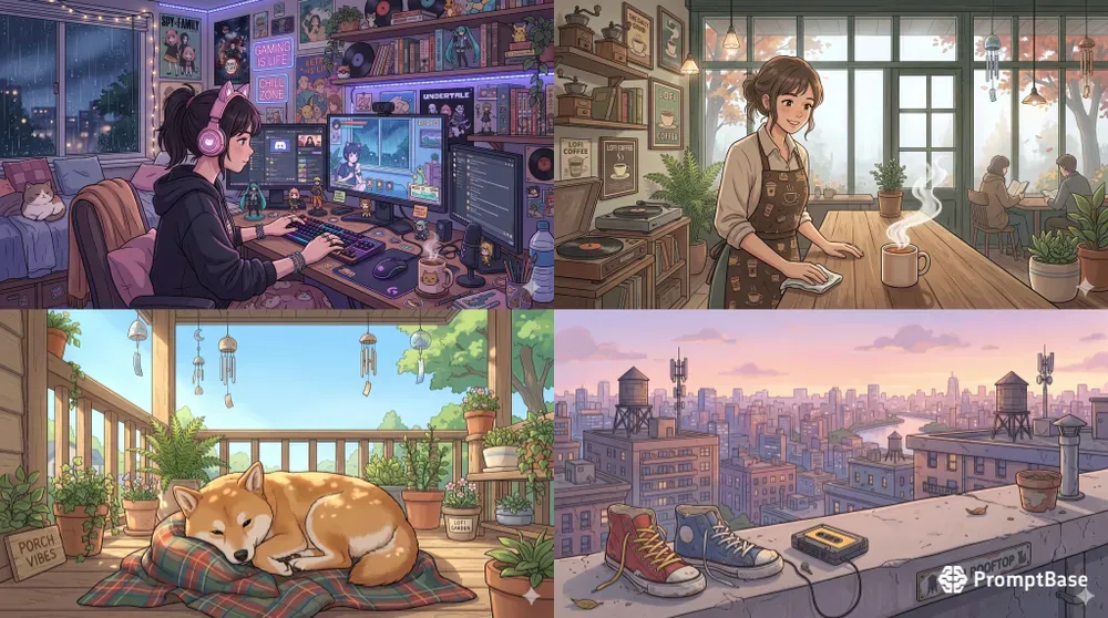 Customizable Lofi Anime Aesthetics