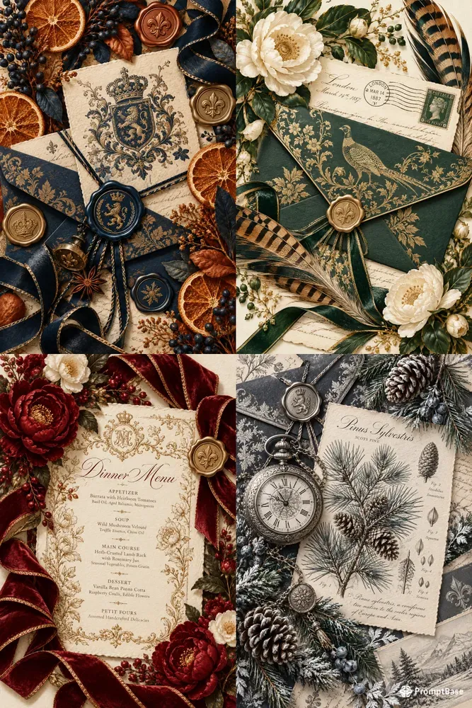 Luxury Holiday Junk Journal Papers
