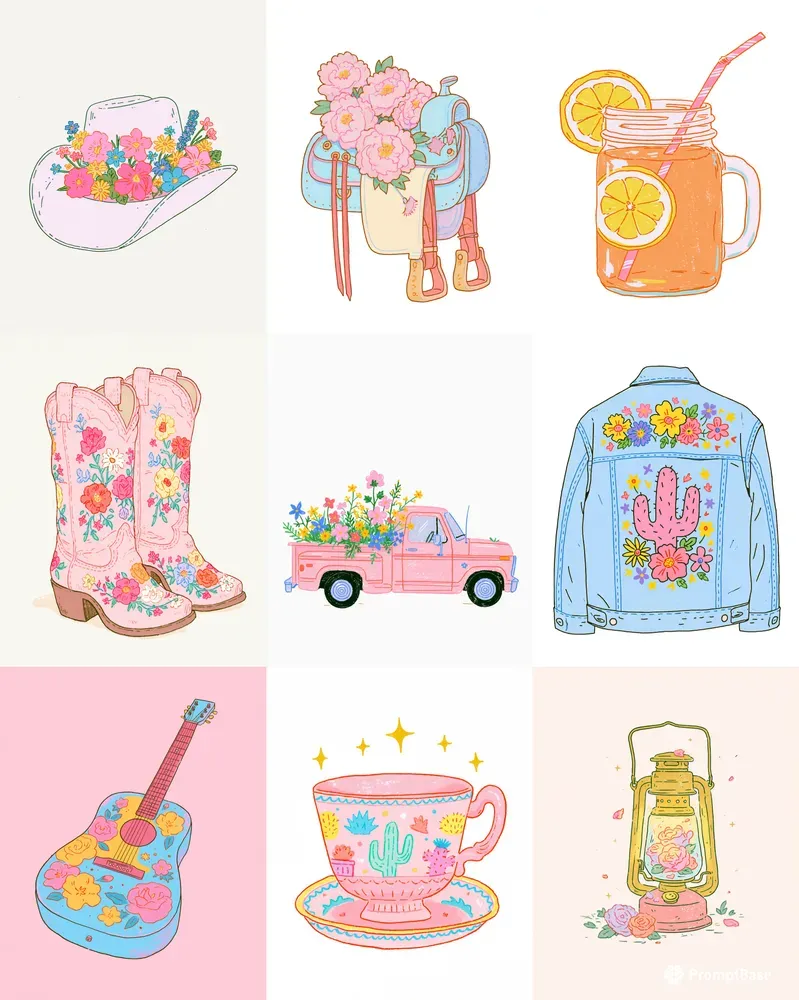 Girlish Country Clipart