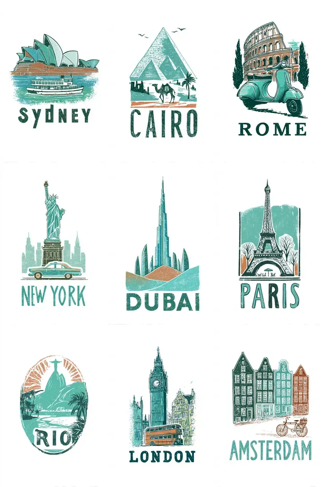 Vintage Mid Century Travel Posters