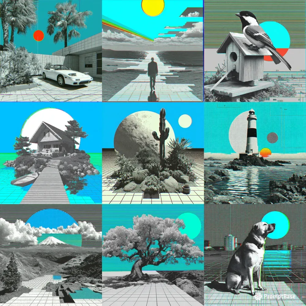 Riso Film Retro Surreal Collages