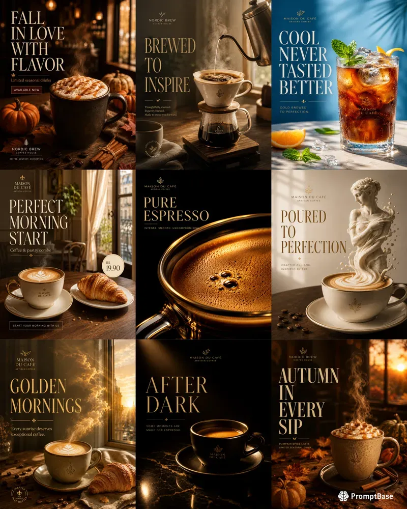 Premium Coffee Ad Campaigns