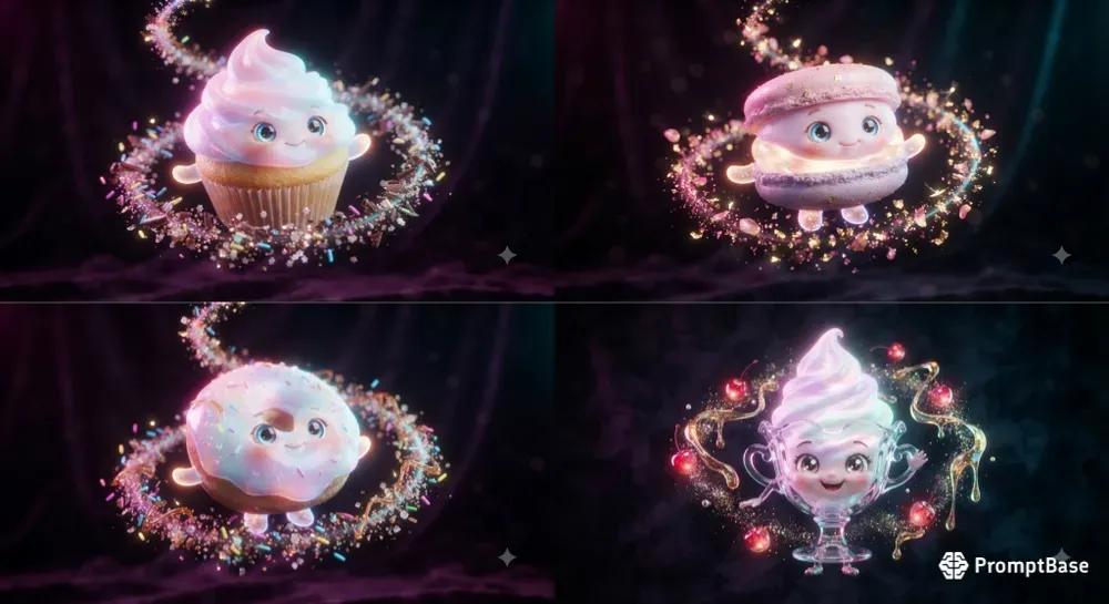 Magical 3D Dessert Mascots