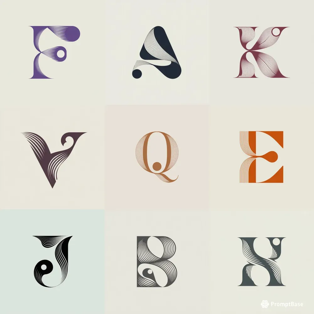 Abstract Luxury Letter Logo Designs