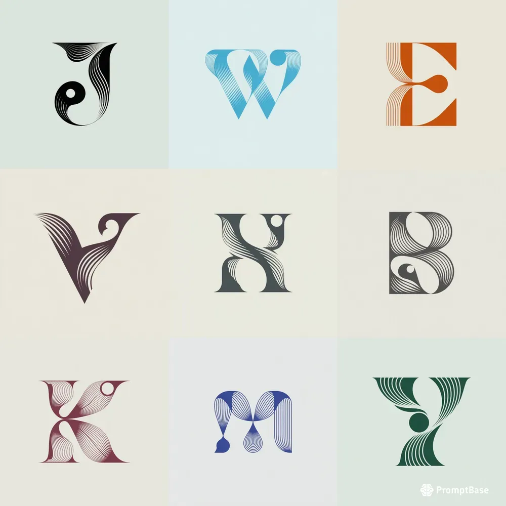 Abstract Luxury Letter Logo Designs