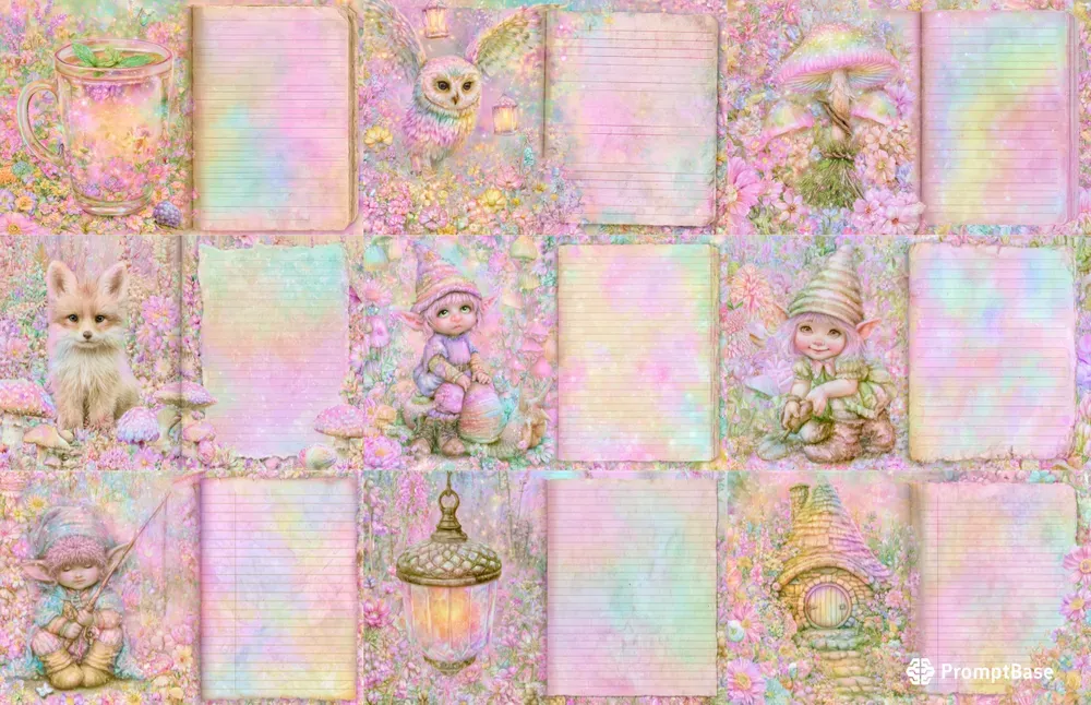 Gnome Girl Double Pages
