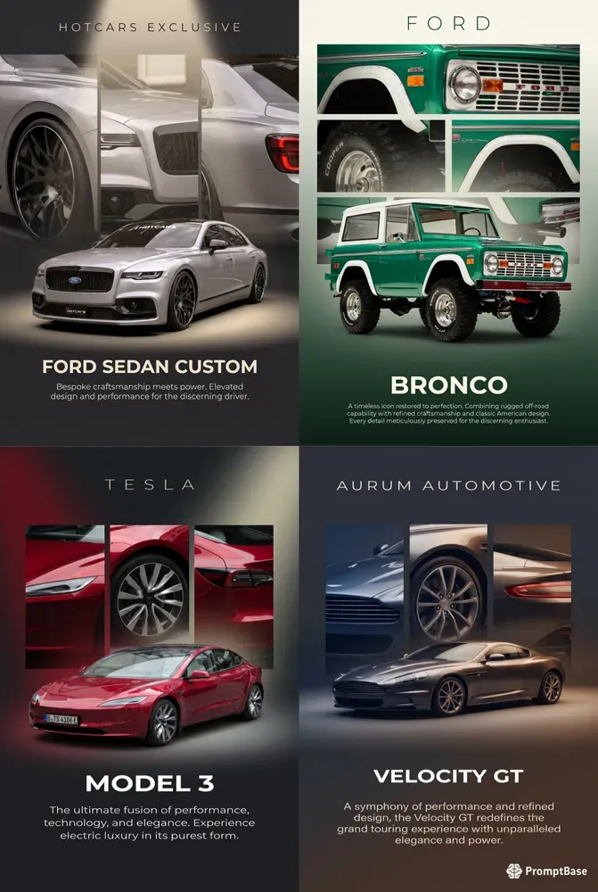 Automotive Studio Showcase Posters