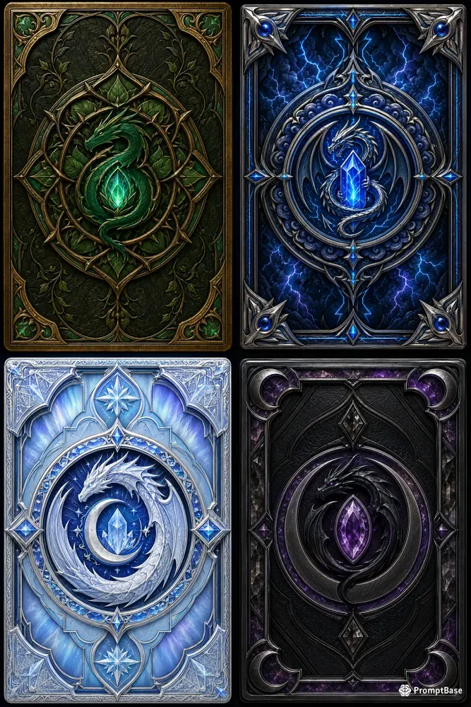 Fantasy Card Back Crest Studios