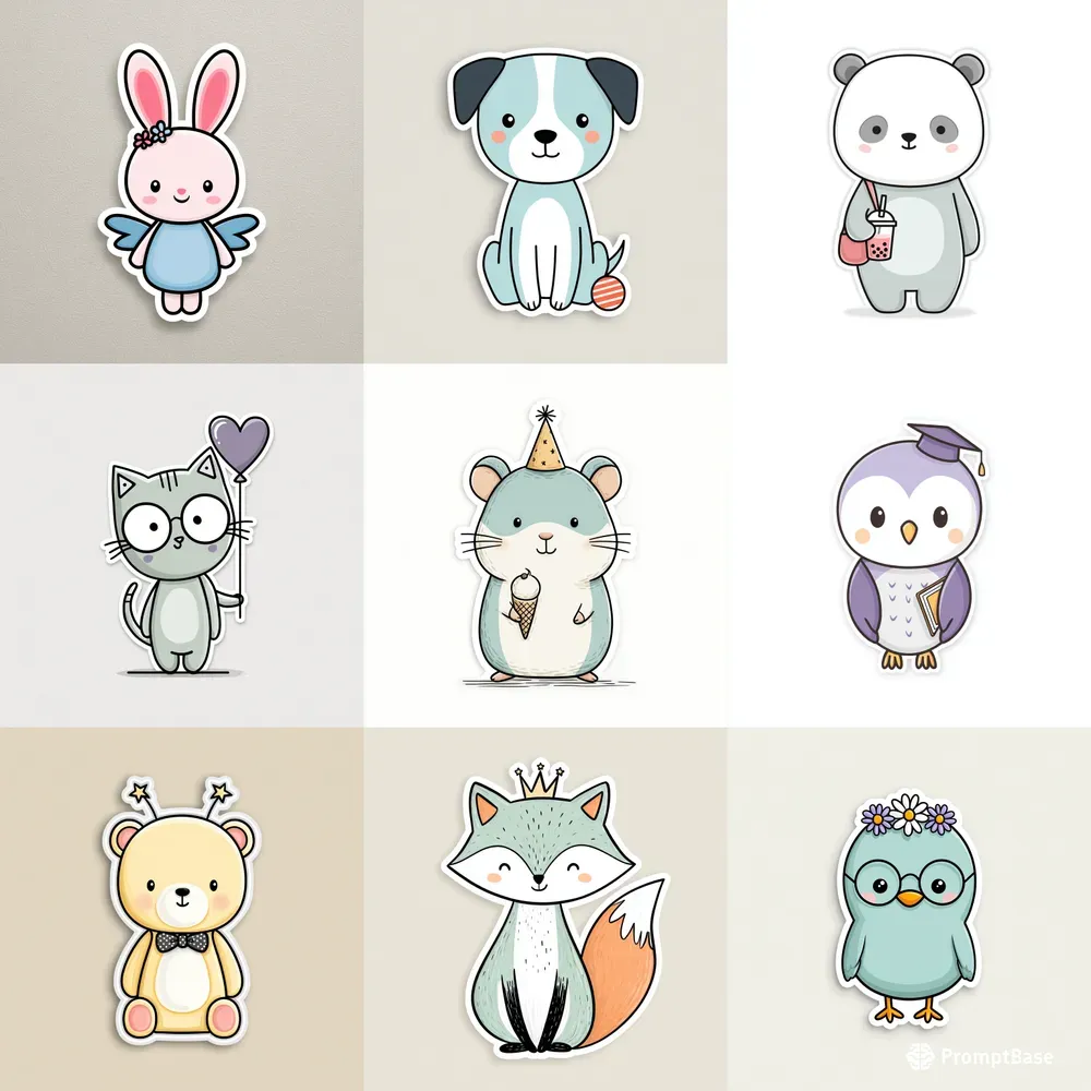 Cute Pastel Stickers