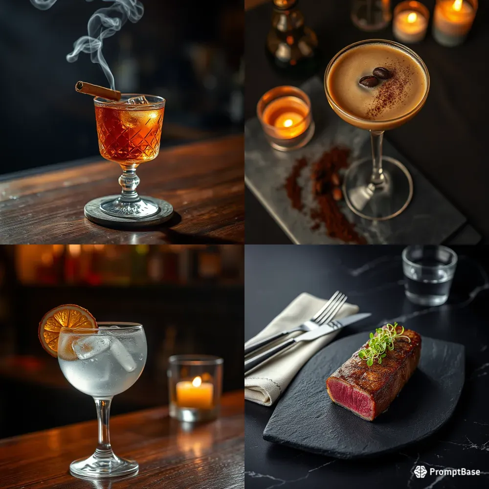 Fine Dining Plating Craft Cocktails