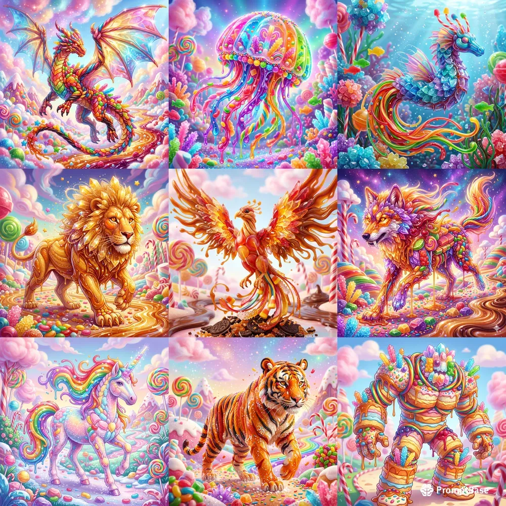 Whimsical Sugar Mythology Creatures