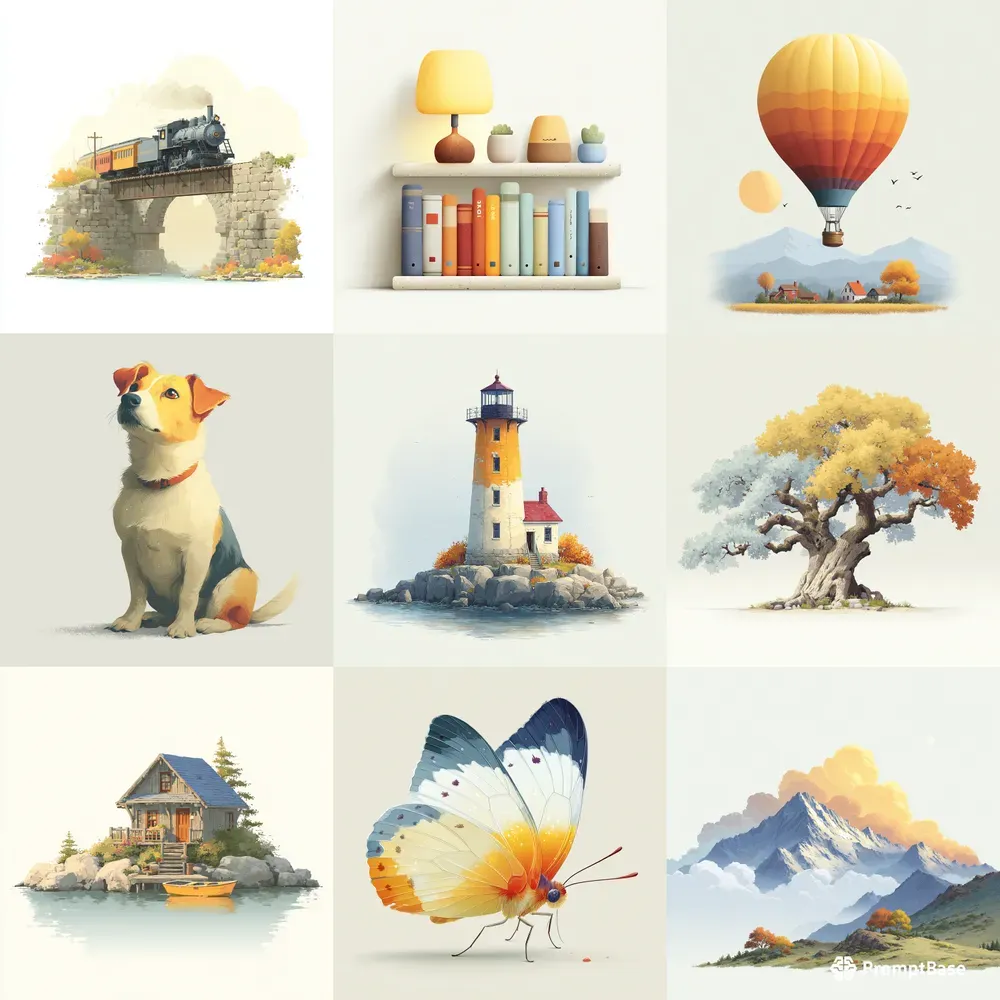 Gouache Soft Cozy Storybook Charms