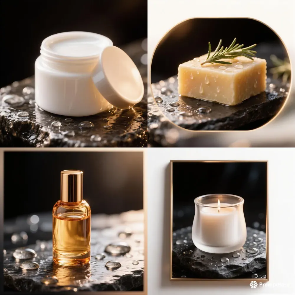 Premium Product Photography On Wet Stones
