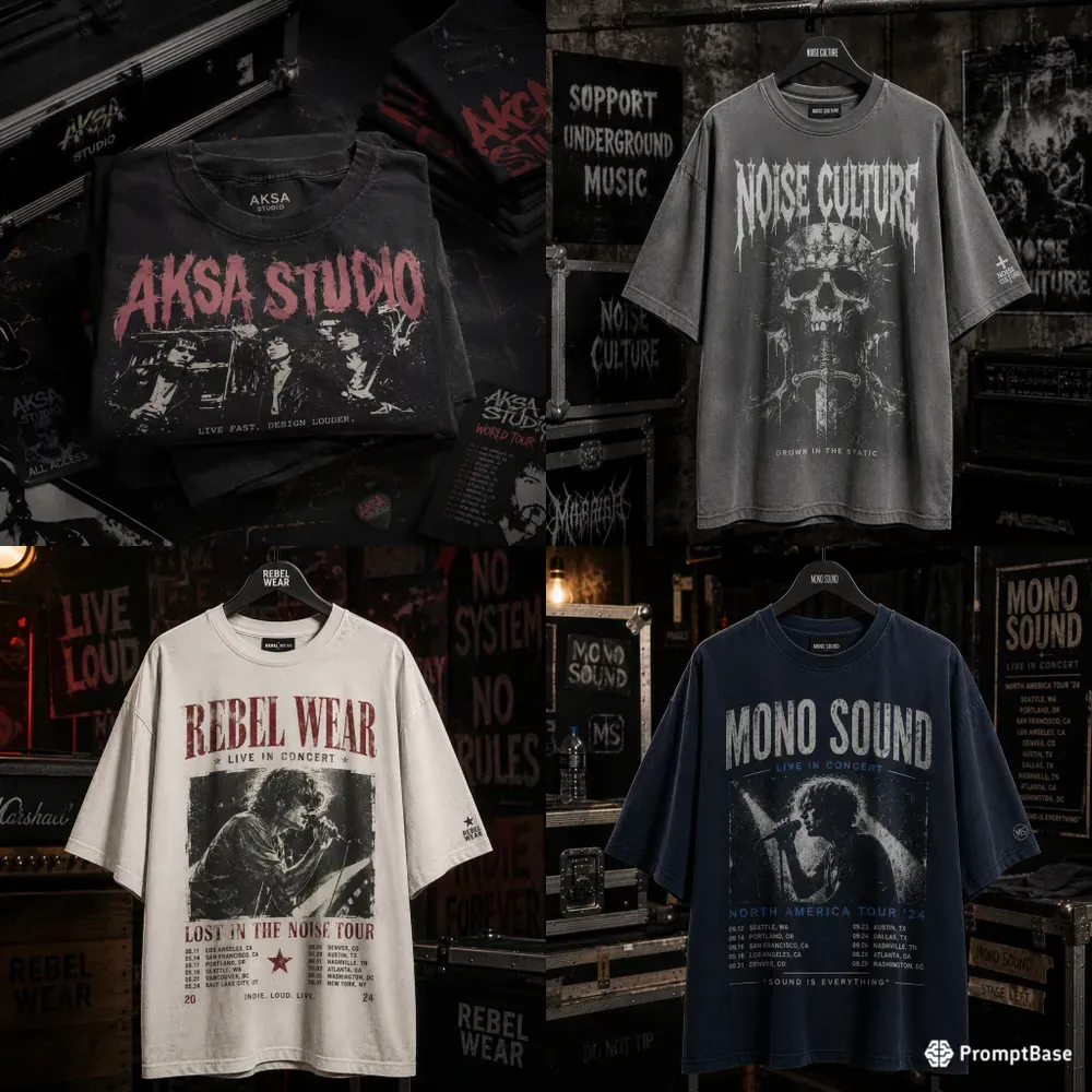Band Tshirt Mockup Ads