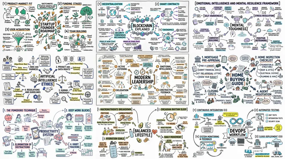 Handdrawn Sketchnote Mind Maps