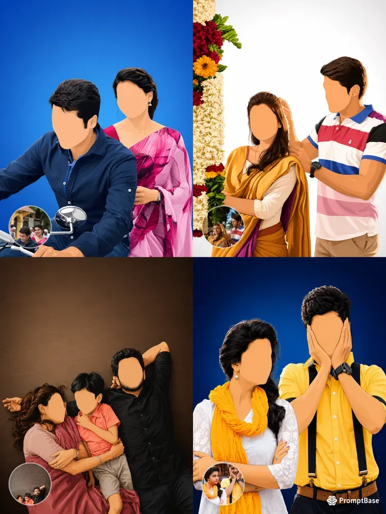 Faceless Vector Illustrations