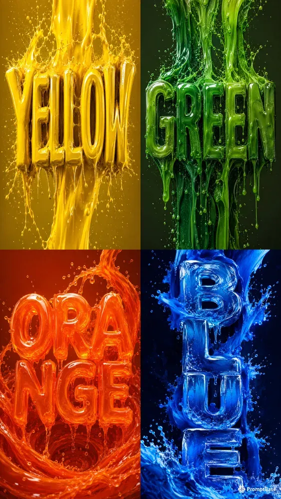 3D Liquid Typography Generator