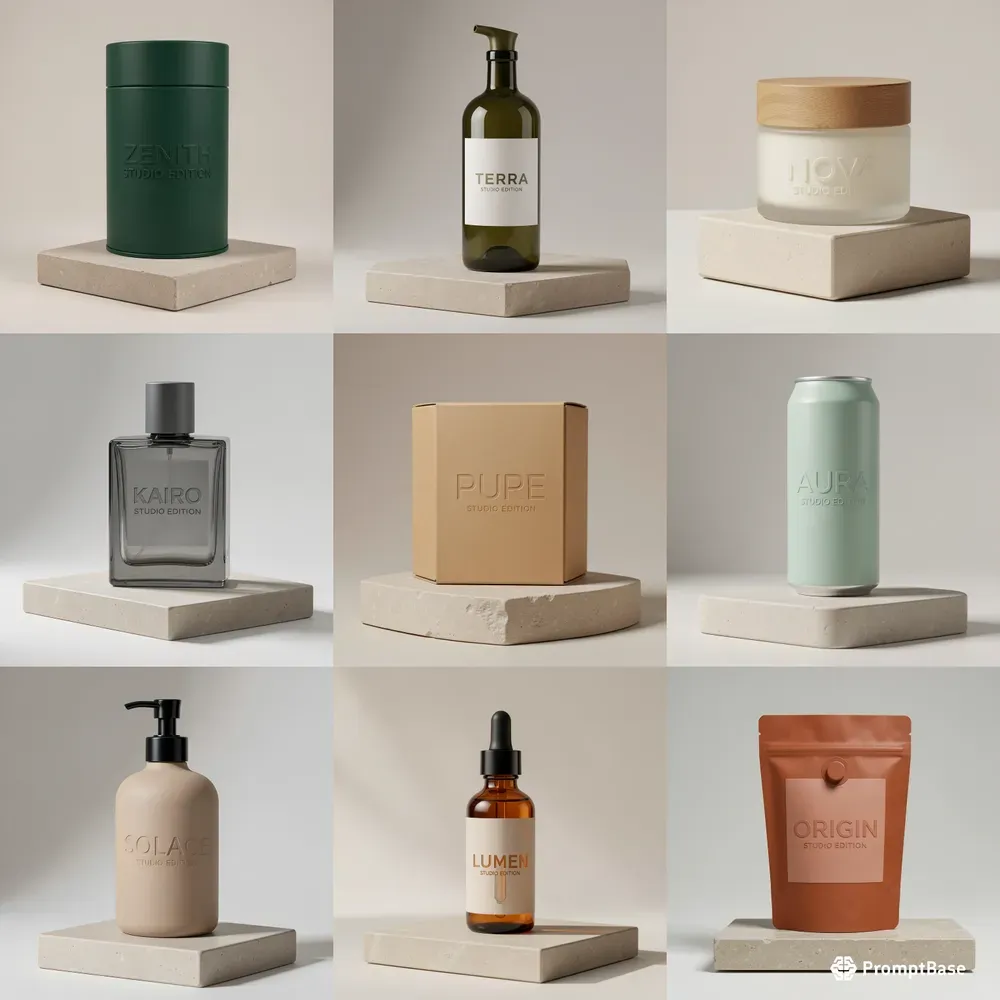 Minimalist Packaging Mockup Fluxes