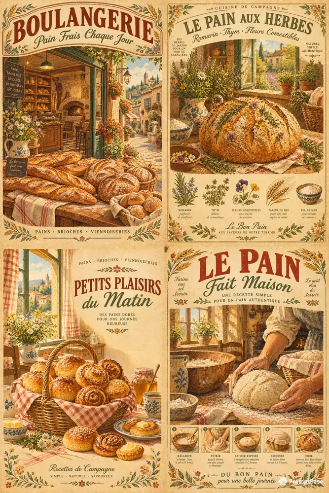 Rustic Bakery Country Kitchen Art