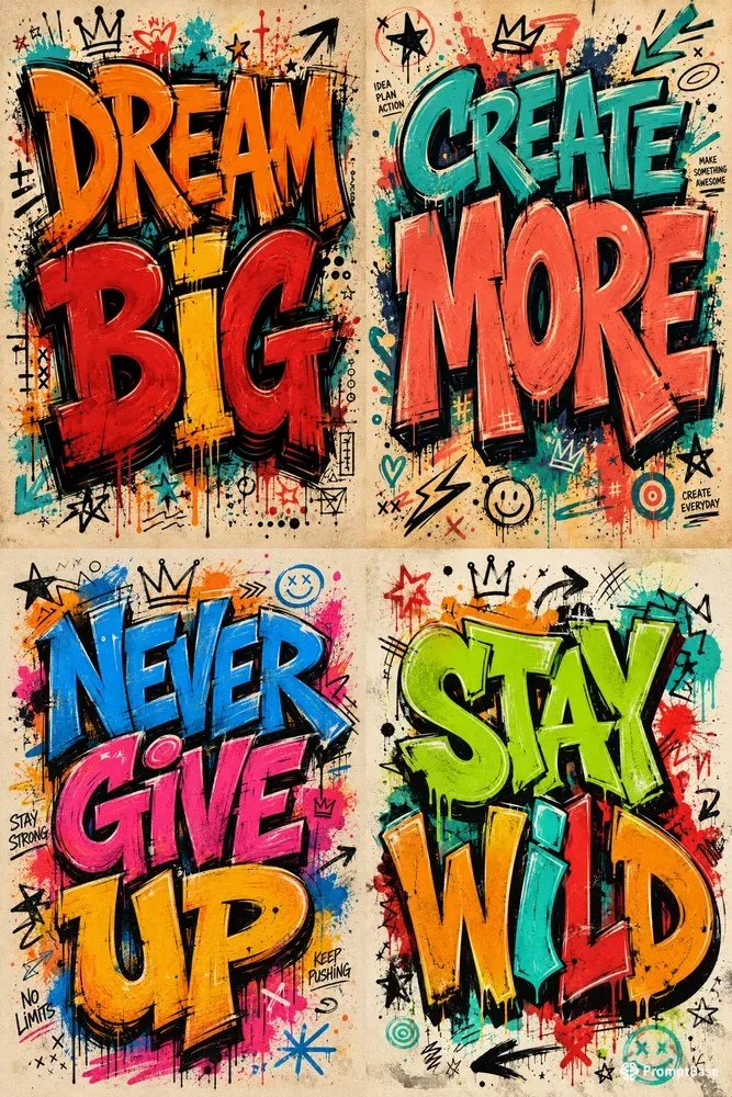Graffiti Typography Posters