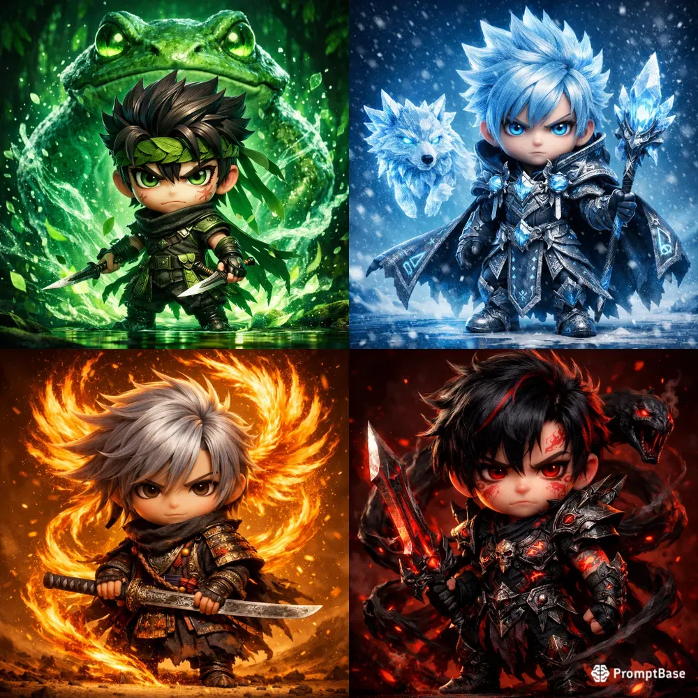 Elemental Chibi Warrior Series
