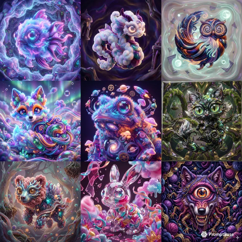 Surreal Icon Beasts Aesthetic Art