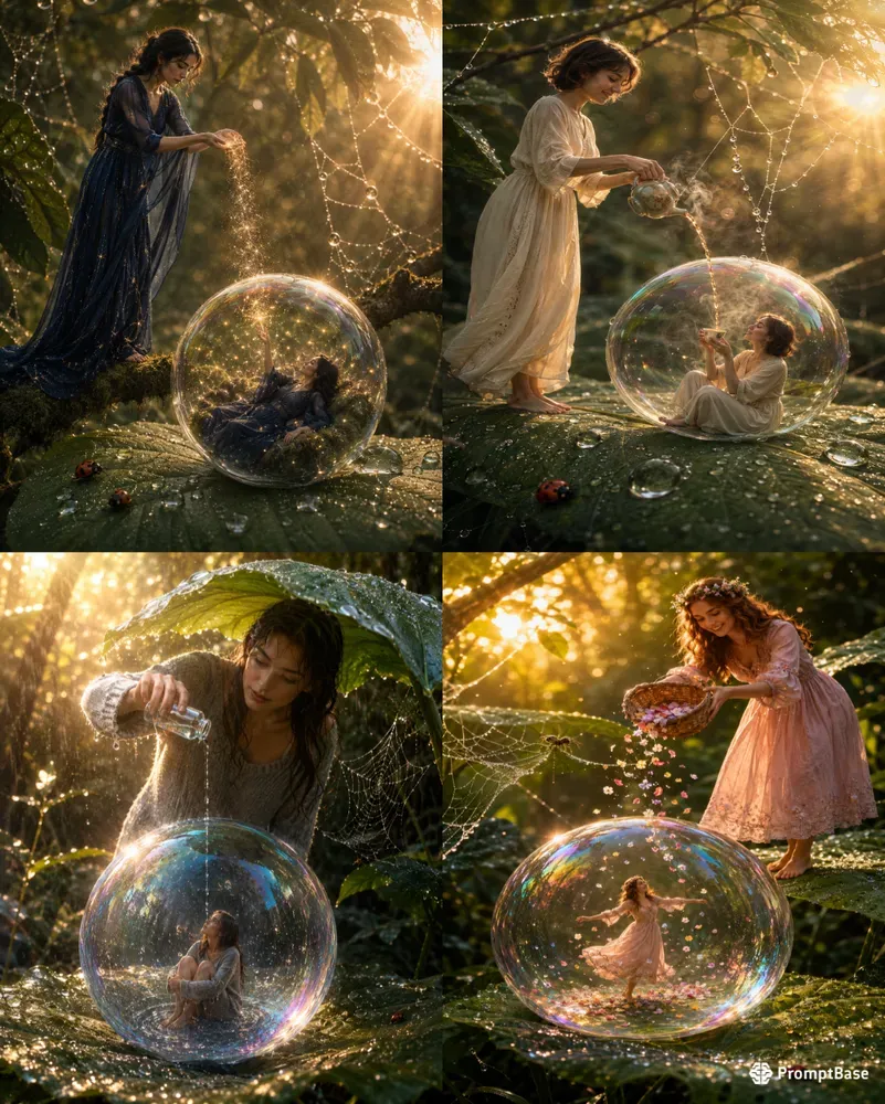 Whimsical Bubble Fantasy Composites
