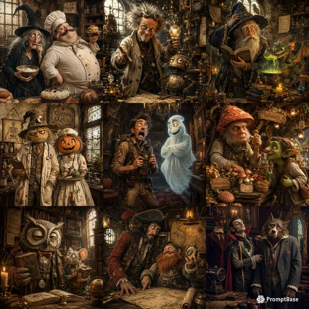 Whimsical Eccentric Character Portraits