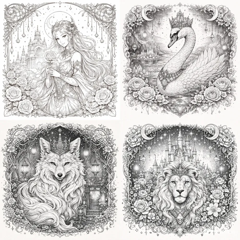 Enchanted Line Art Fantasy Collections
