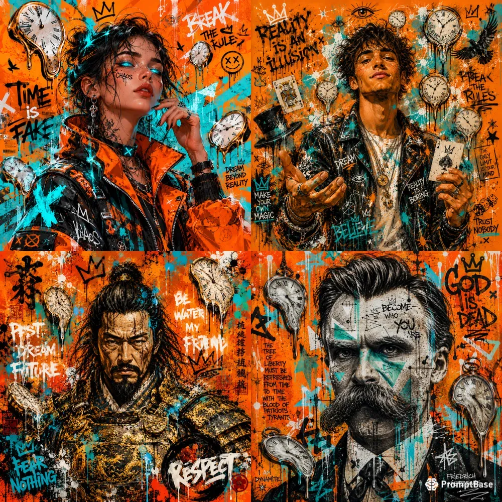 Surreal Graffiti Time Rebels