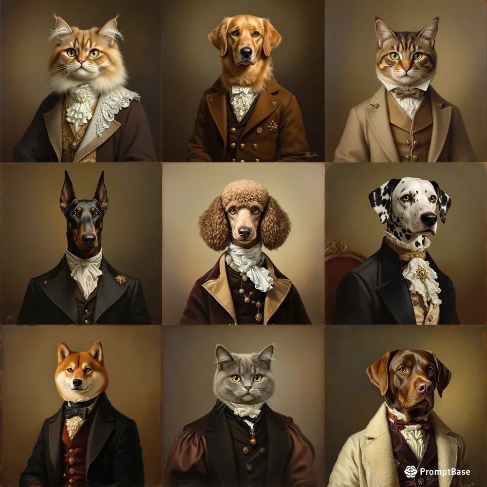 Aristocratic Classical Animal Portraits