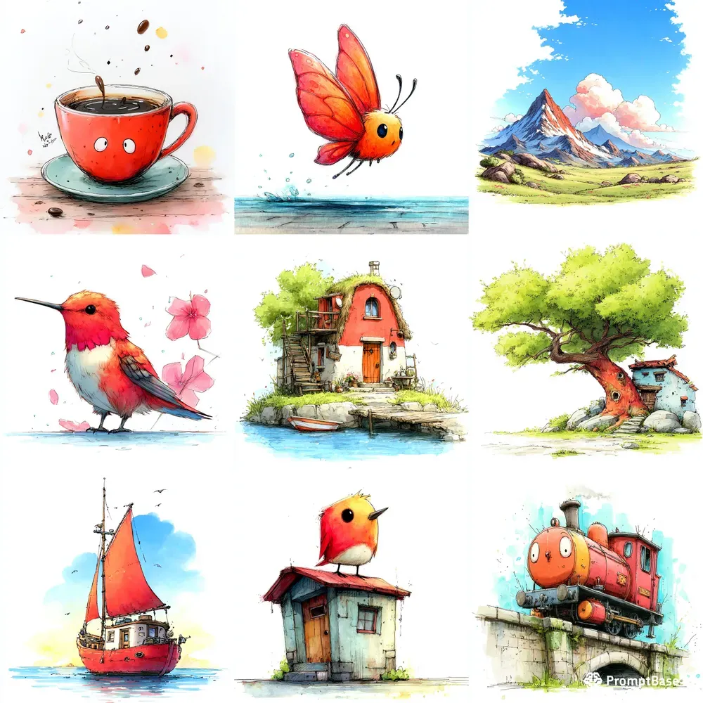 Pencil Sketch Storybook Soft Charms