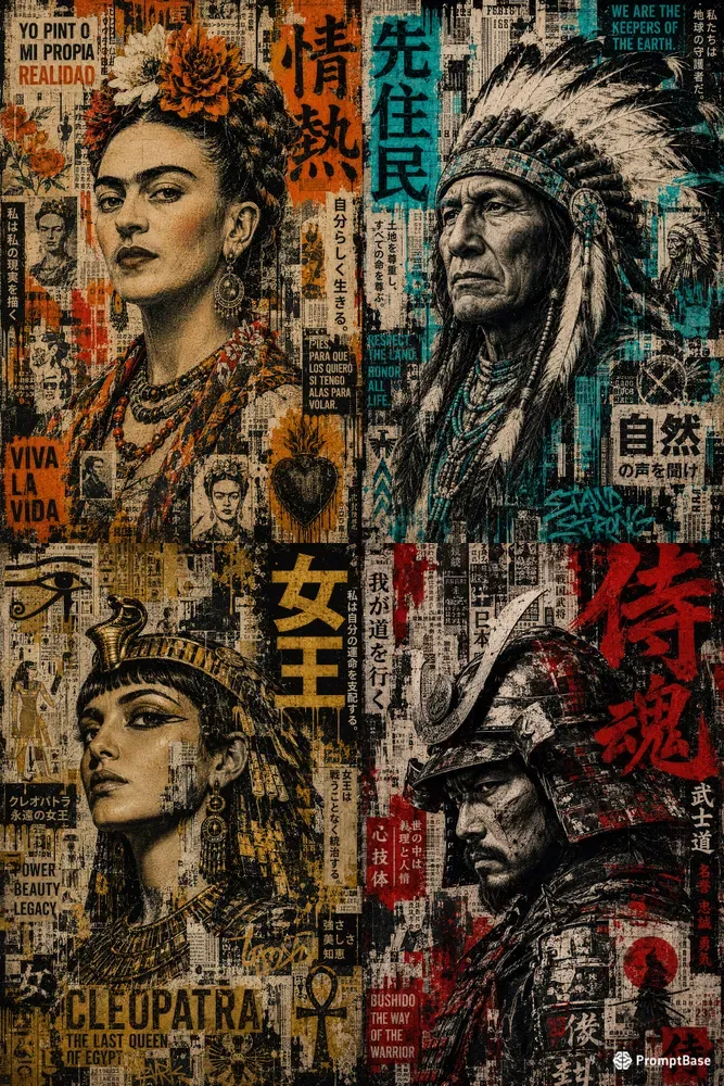 Urban Mixed Media Collage Portraits
