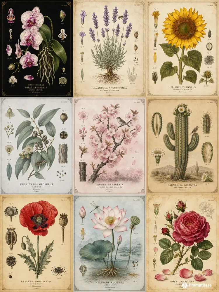 Premium Vintage Plant Illustrations