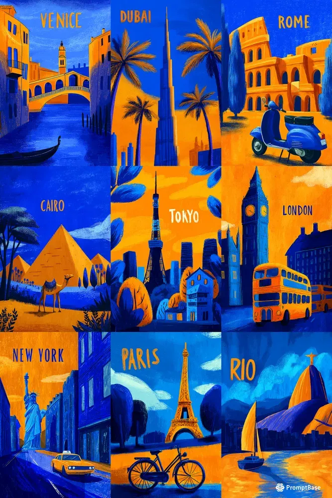 Bold Modern Travel Poster Style