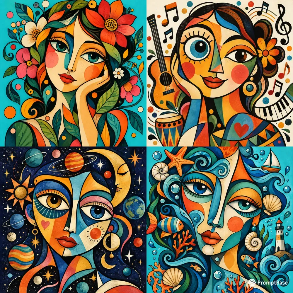 Colorful Surreal Portrait Art