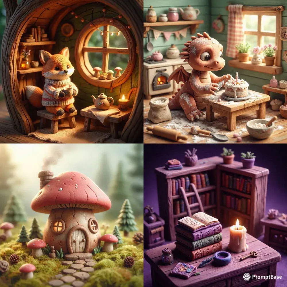 Cozy 3d Claymation Storybook Worlds