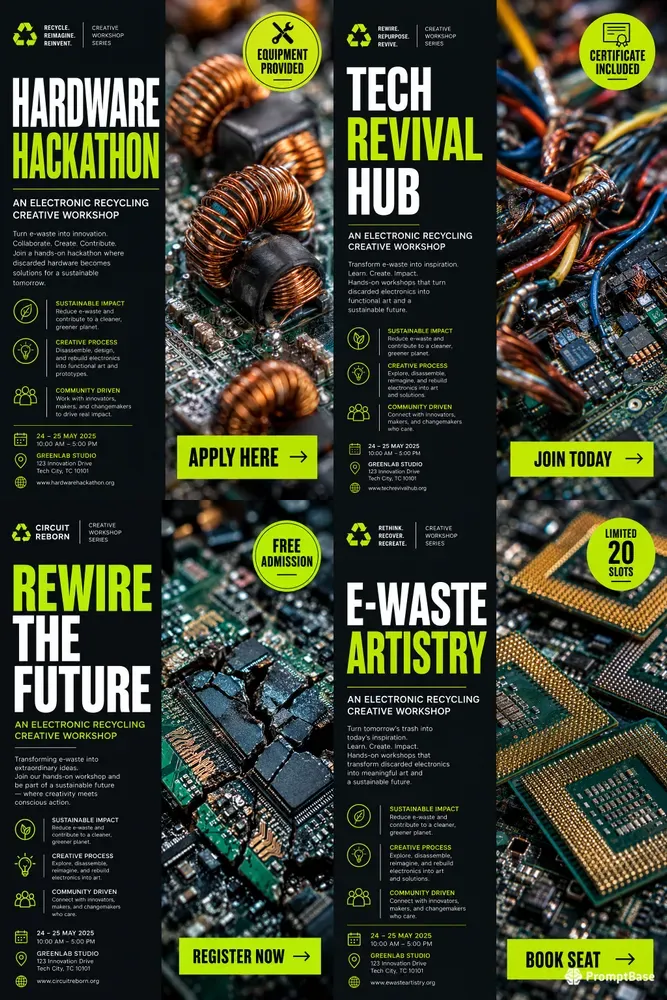 Ecotech Workshop Event Poster Designs