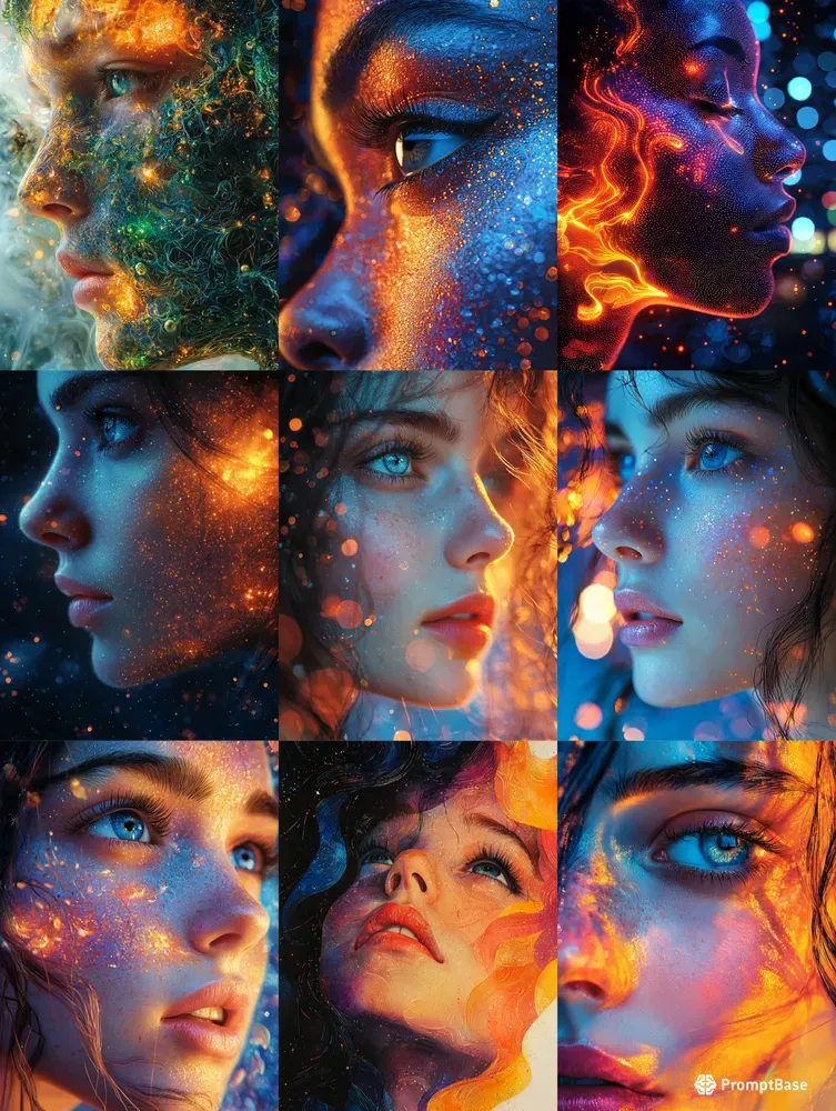 Vibrant Abstract Portraits