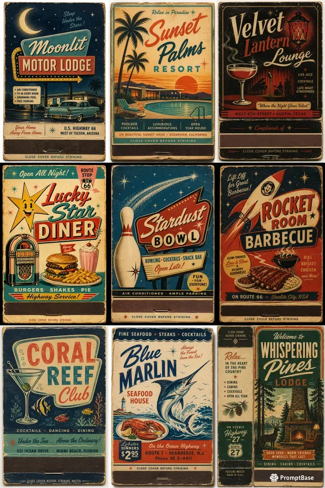 Vintage Matchbook Cover Generator