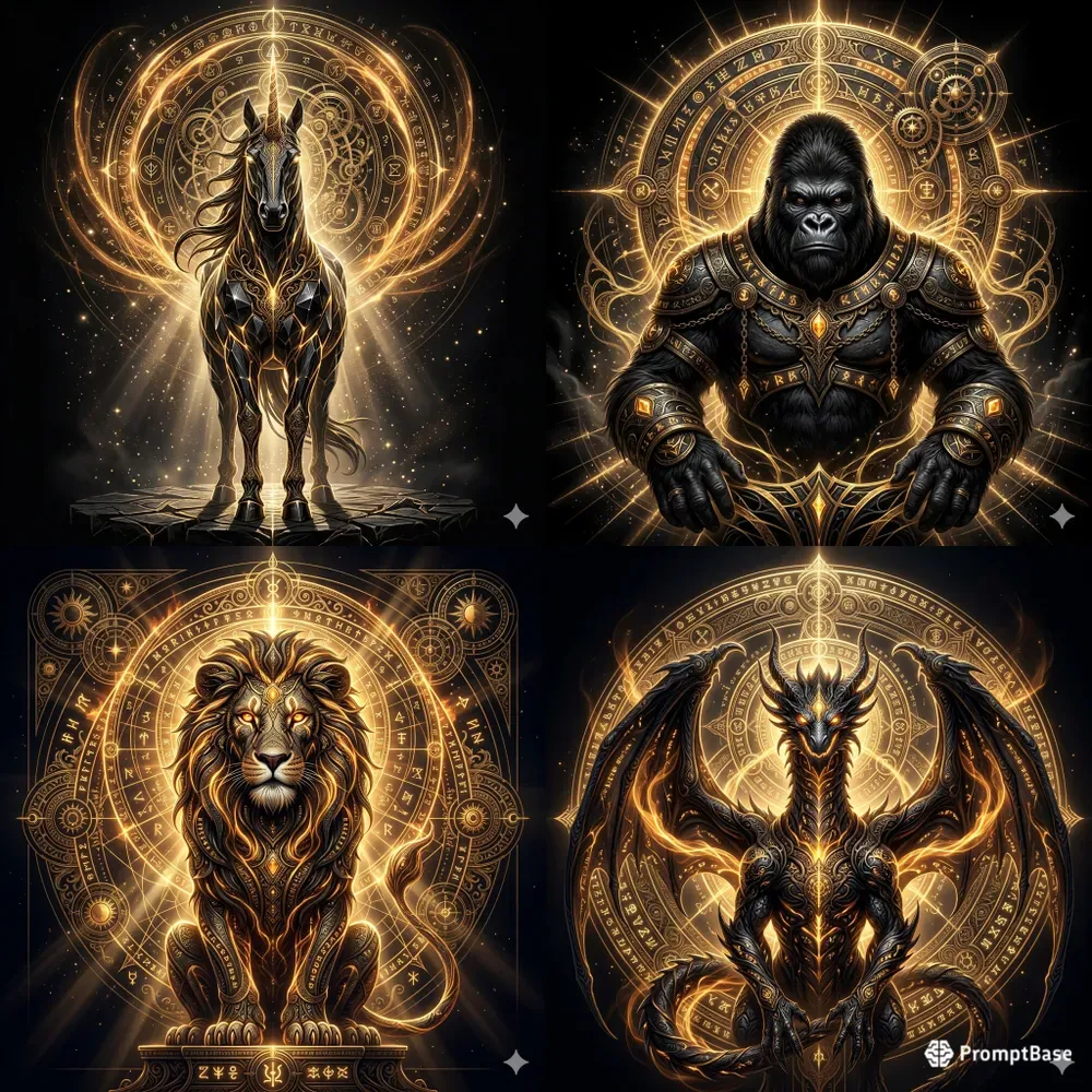 Occult Golden Mandalas