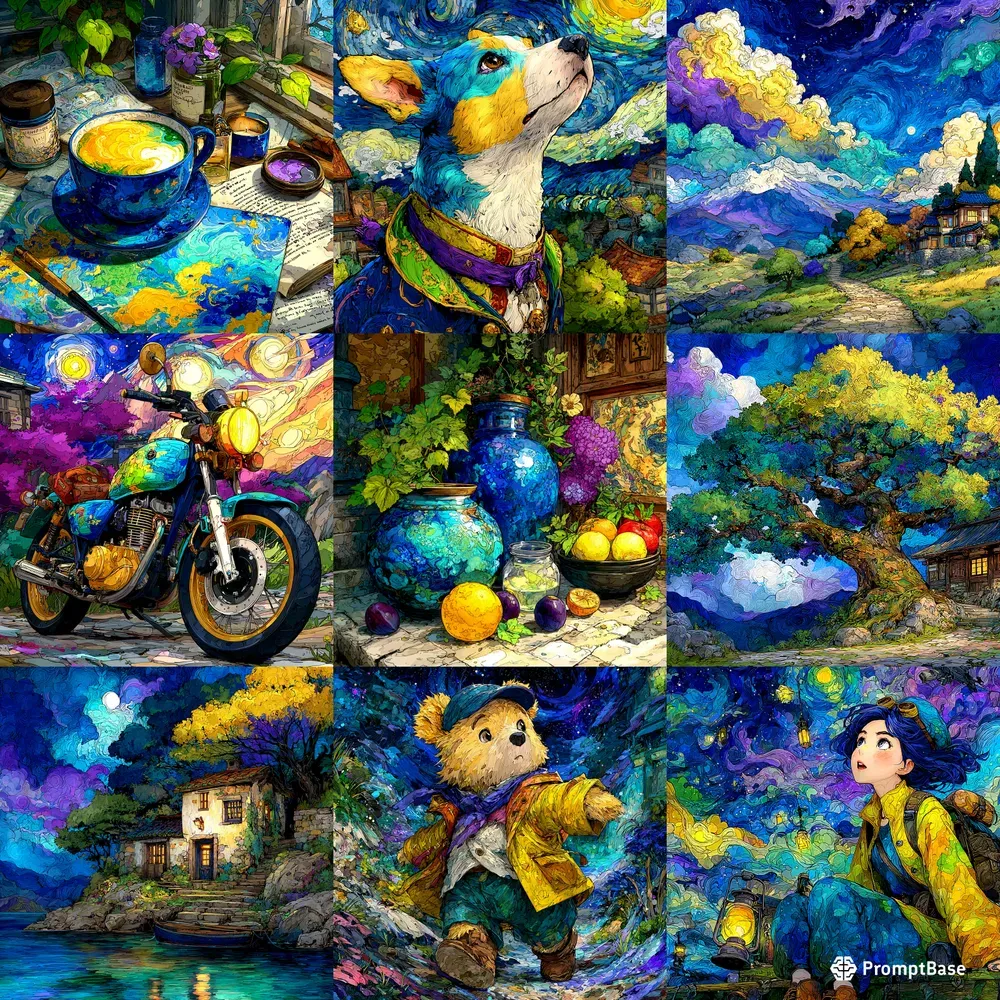 Illustrations Anime Postimpressionist