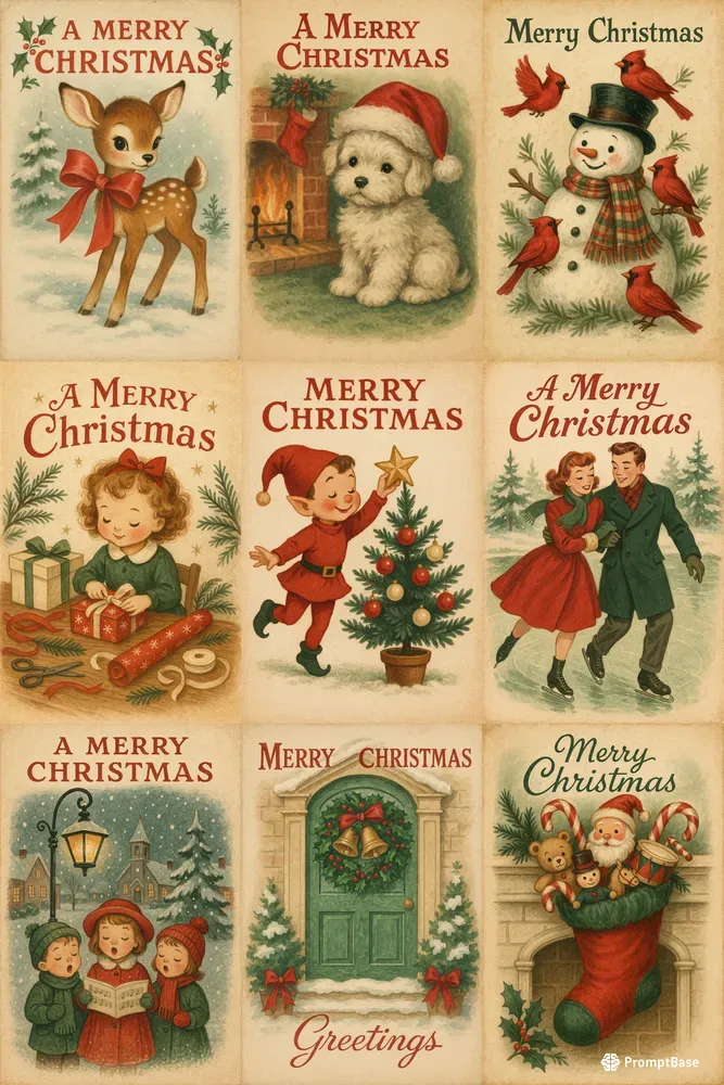 Vintage Yuletide Card Creators