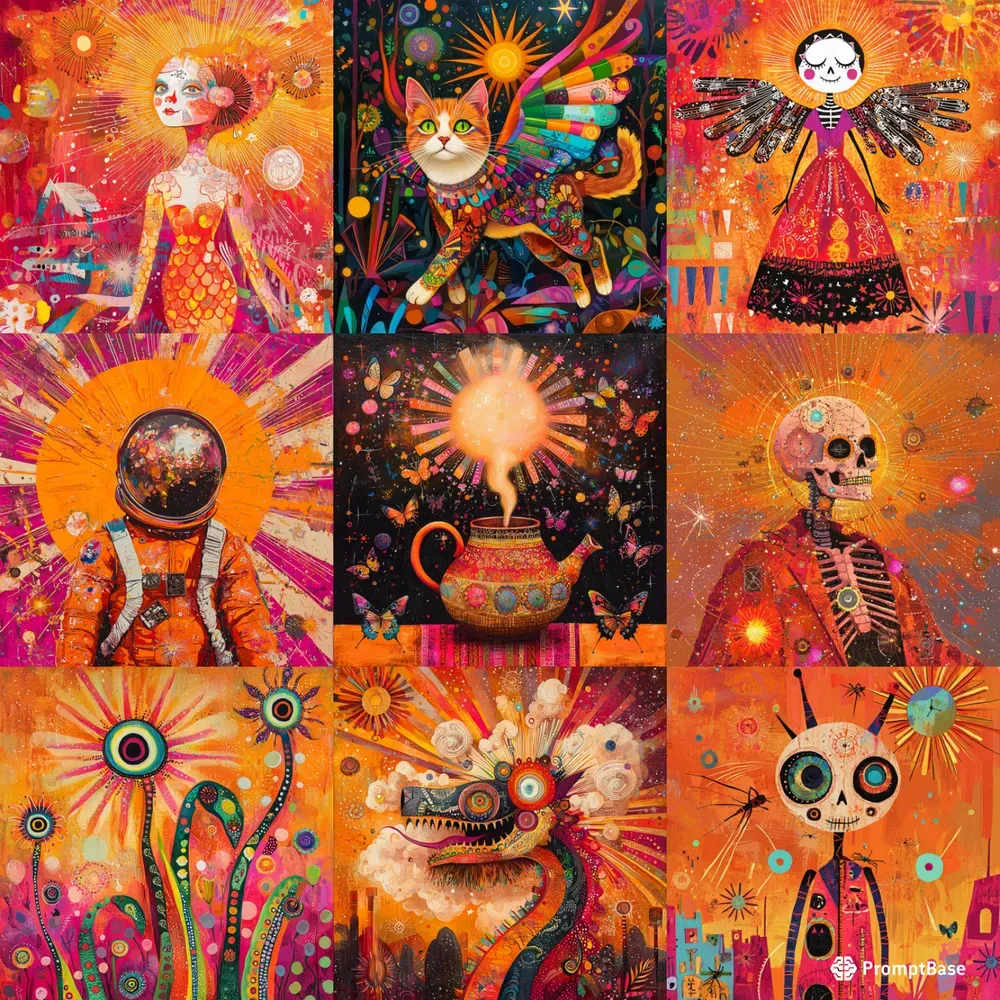 A Cosmic Folk Art Fusion