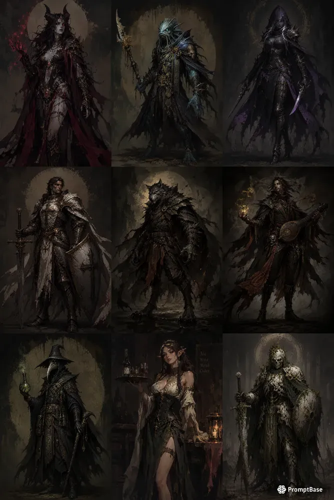 Dark Fantasy Indie Game Art Characters